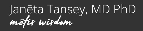 Metis Wisdom Dr Janeta Tansey logo grey background white text